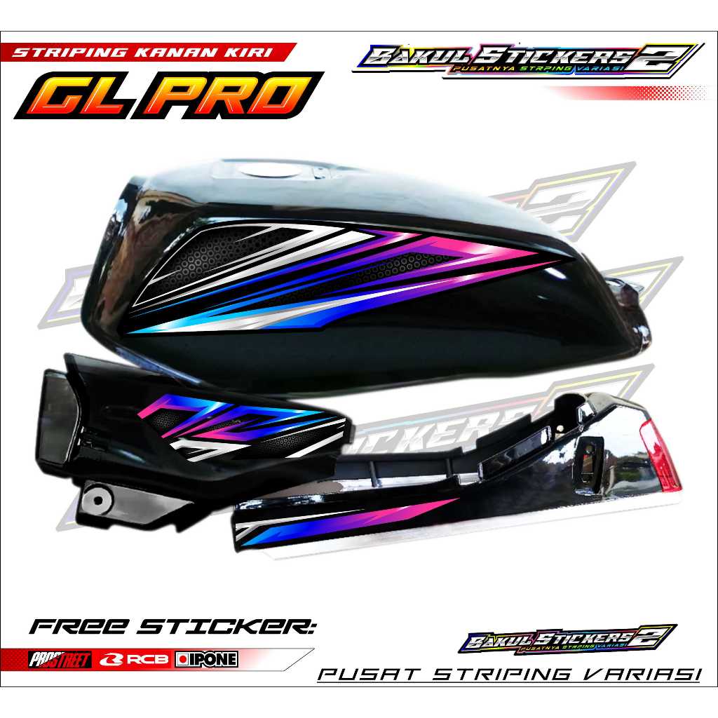 STRIPING VARIASI HONDA GL PRO - GL MAX / STICKER LIST VARIASI MOTOR GL PRO - GL MAX