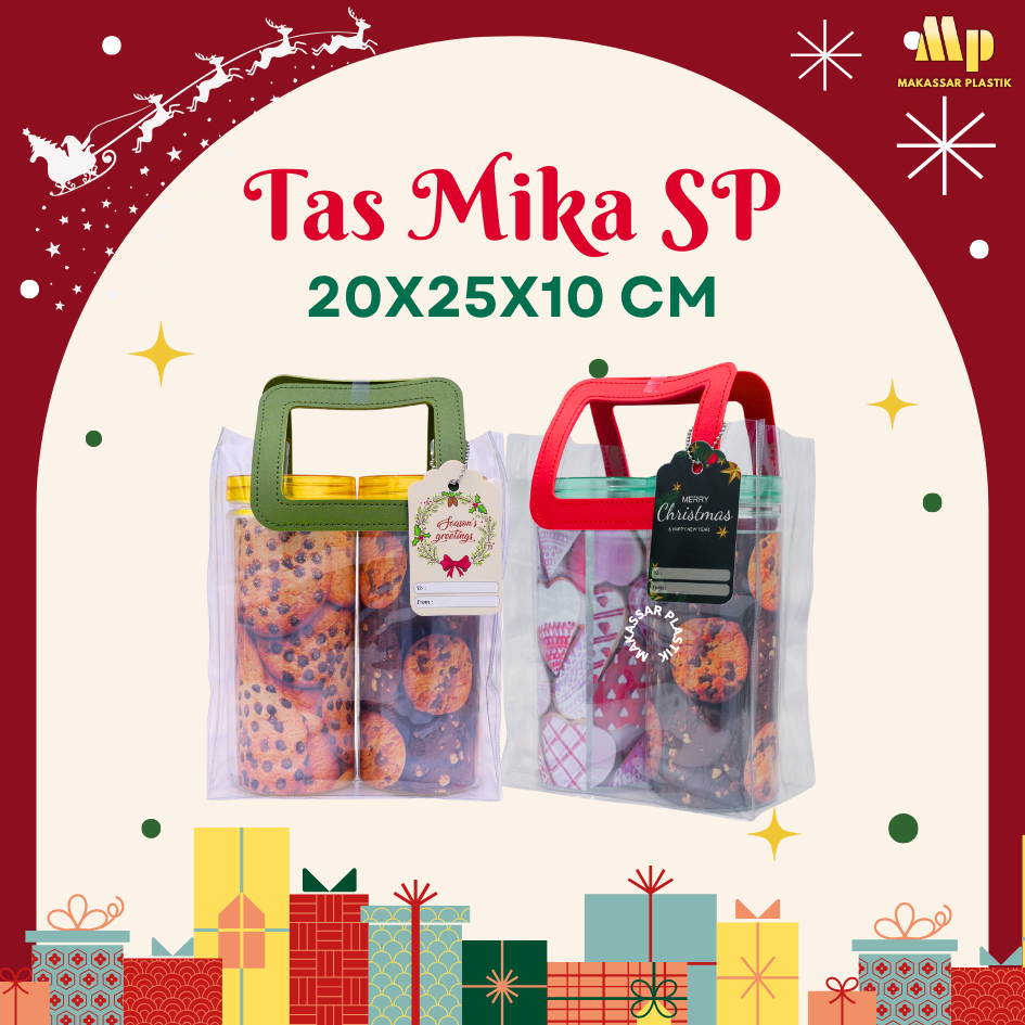 

TAS MIKA SP 20x25 / TAS HAMPERS TRASNPARAN / TAS HAMPERS JAR @12 PCS