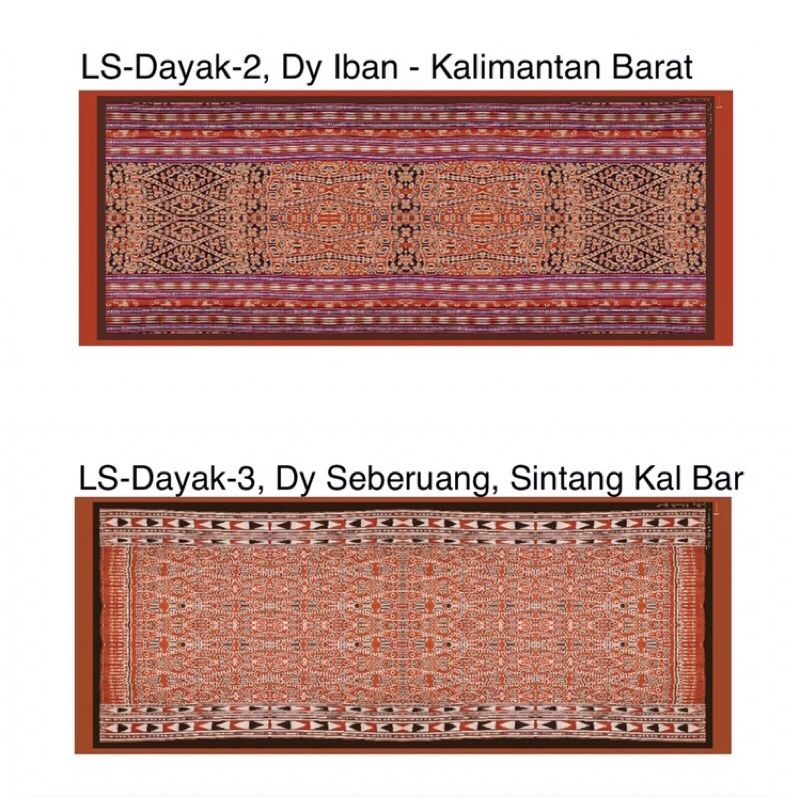 Longscarf-Pashmina print-Tenun Dayak-Kalimantan Barat