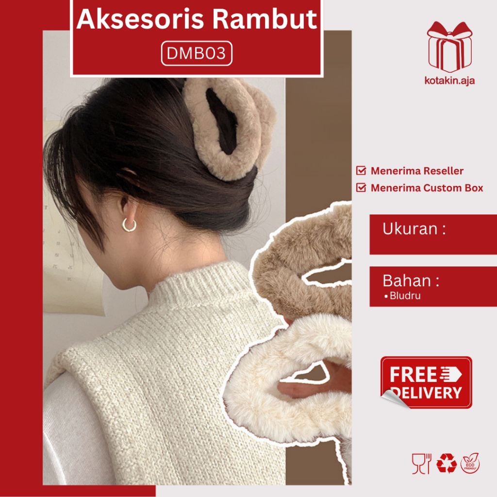 Jepit Rambut / Jepit Rambut Bulu / Jepit Rambut Korea / Jepit Jedai Bulu / Jepit Korea I DMB03