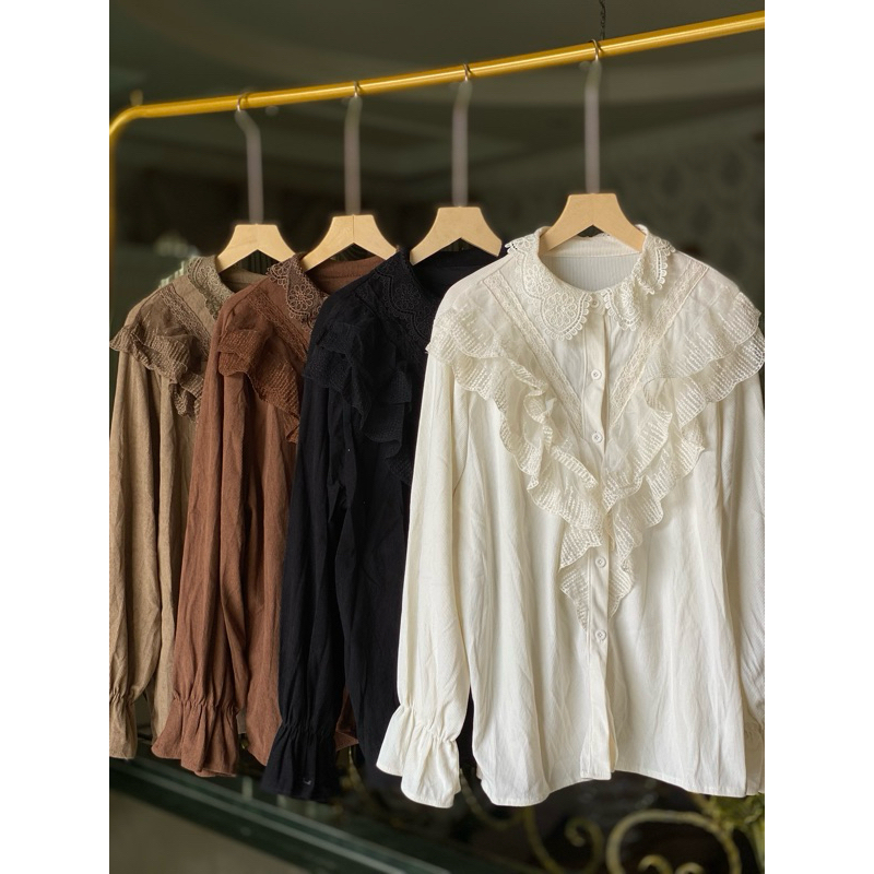 Asa Shirt BKK | Atasan Kemeja Wanita Import Mix Renda Premium
