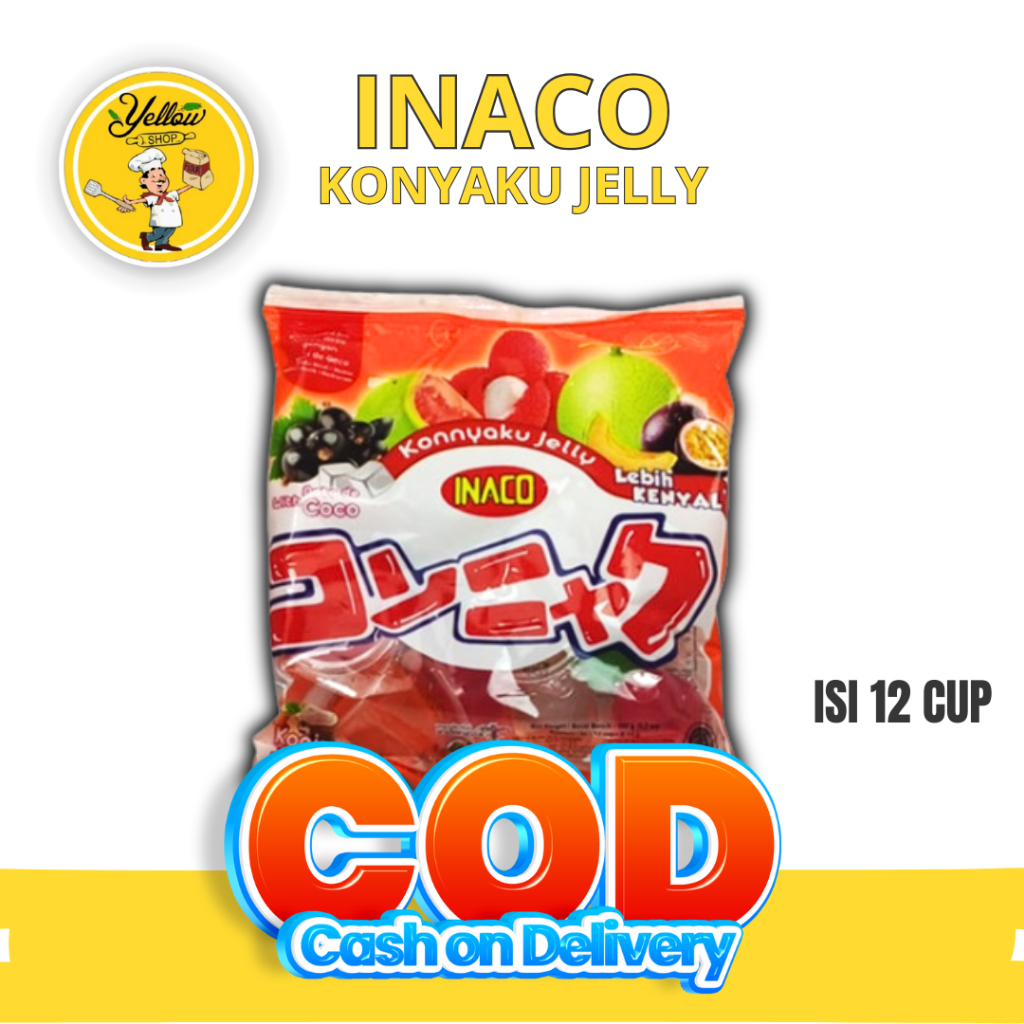 

INACO KONNYAKU JELLY WITH NATA DE COCO 180GR ISI 12 CUPS