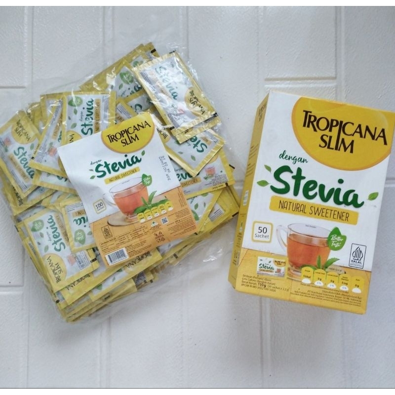 

Tropicana Slim Sweetener Stevia 100 sachet 50 sachet