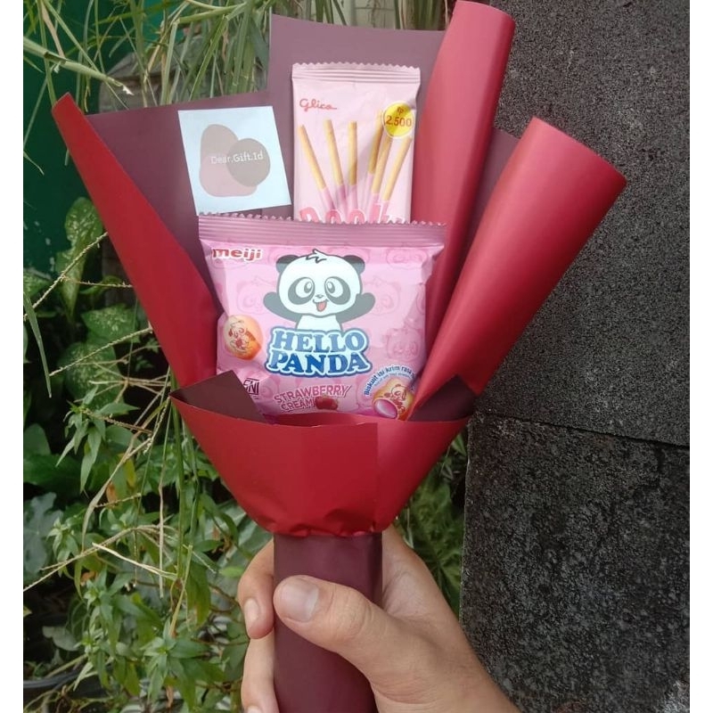 

Buket Pocky hellopanda (Free blank card) free kartu ucapan| Buket Jajan | Snack Bouquet | Handmade Pre-Order | Hadiah / Hampers | Kado Ulangtahun / Wisuda