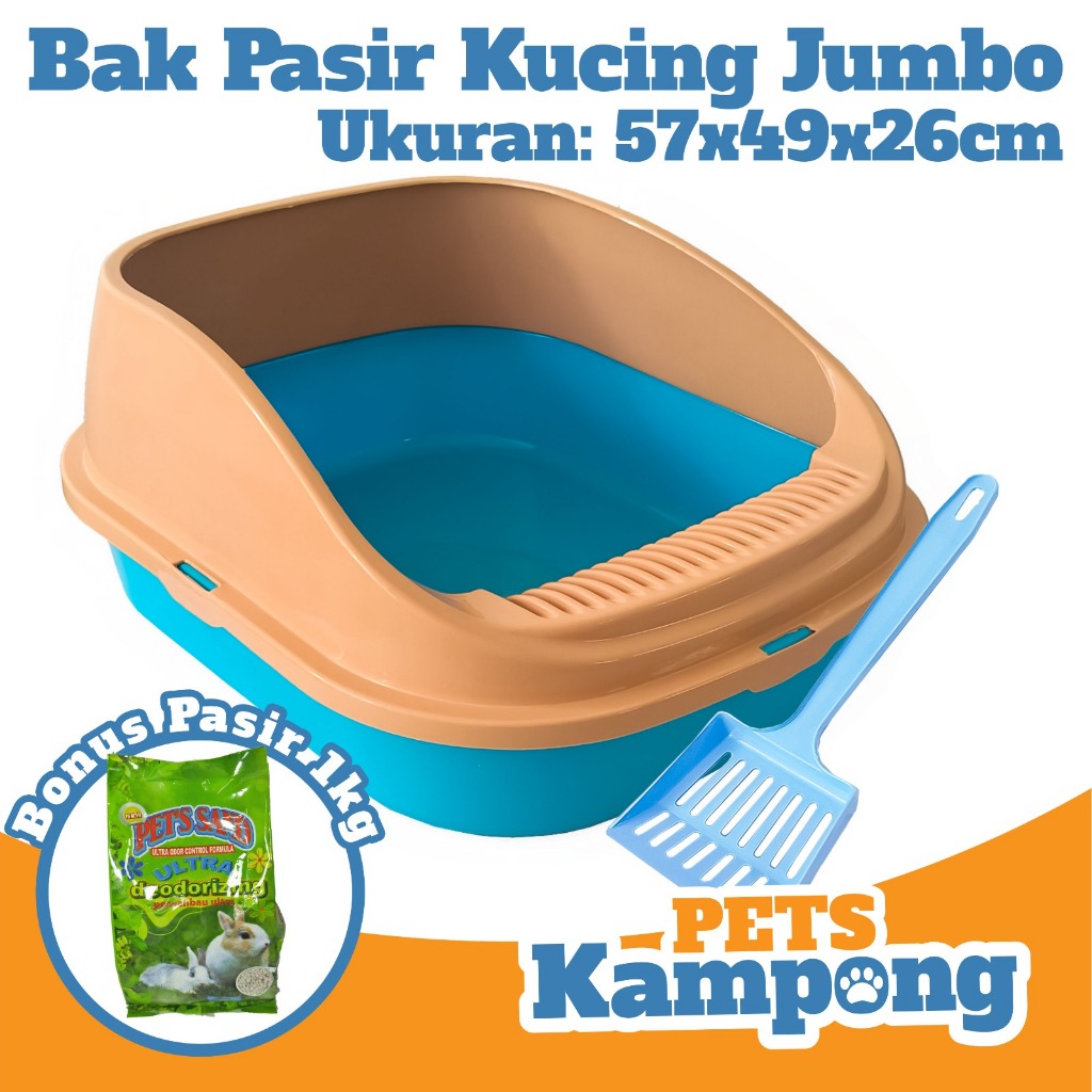 Opo Cat - Bak Pasir Kucing ukuran Jumbo Opo Cat Cat Pan Litter Box Large XL