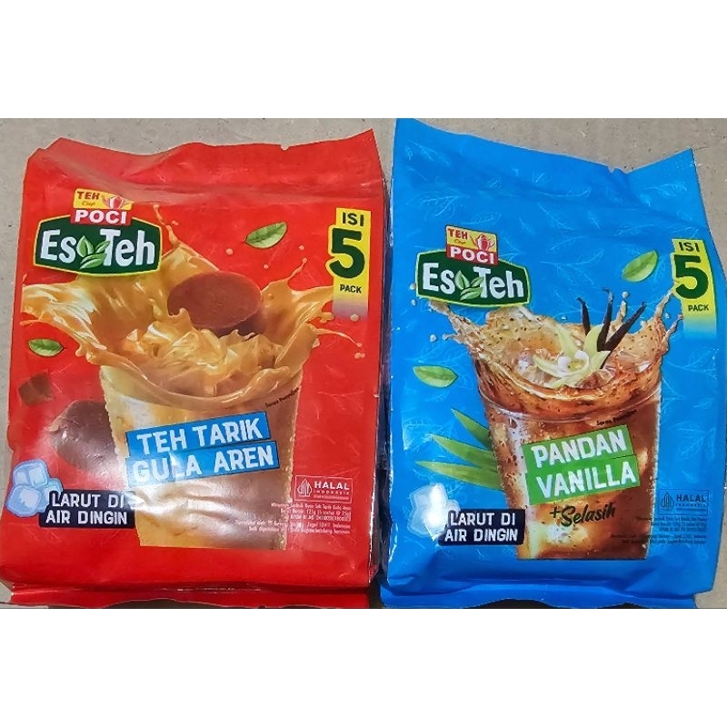

Teh Poci Es Teh Tarik Gula Aren&Pandan Vanila+Selasih 125g - isi 5 sachet
