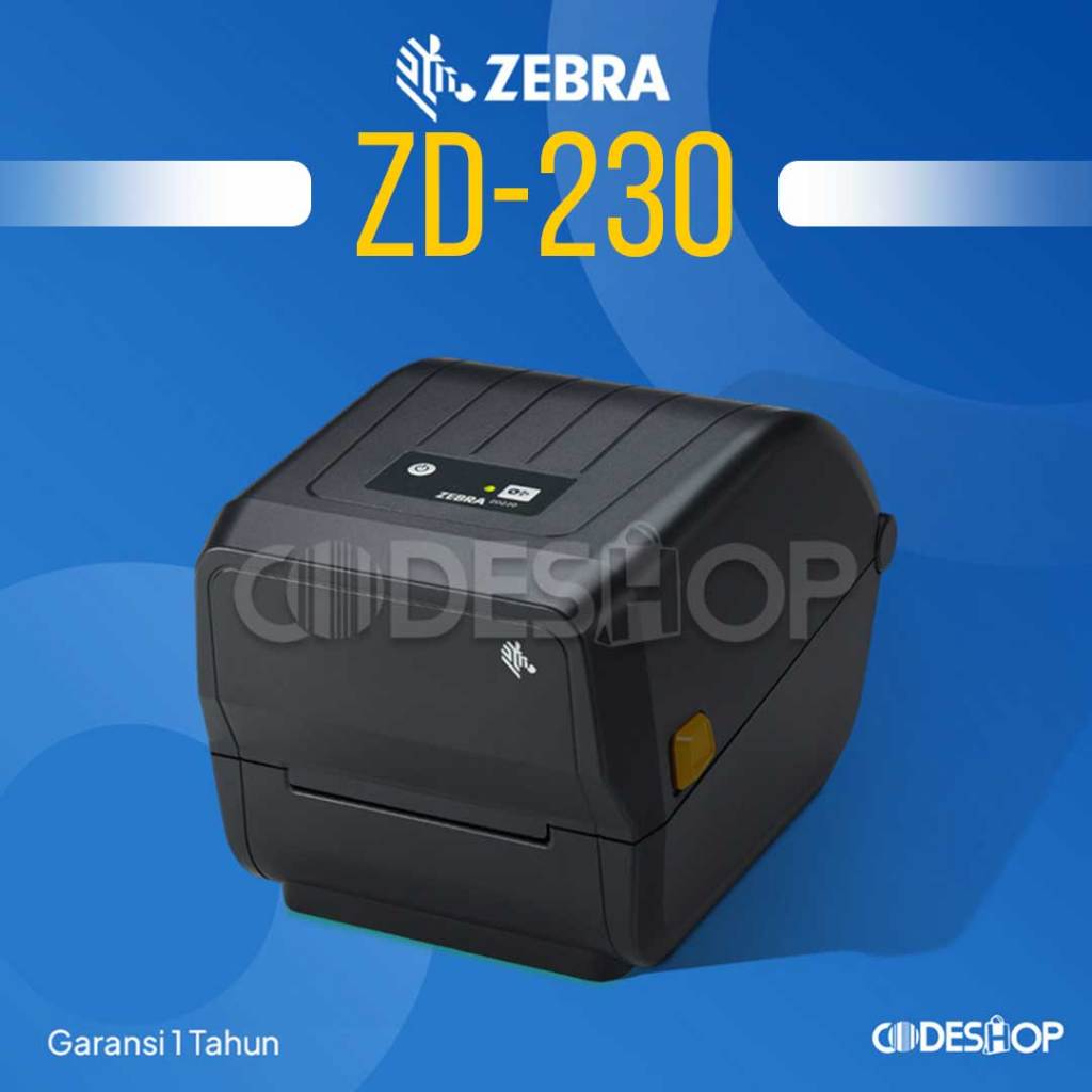 Printer Barcode ZEBRA ZD-230 Cetak Label Themal dan Semicoated USB
