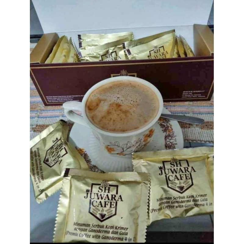 

Eceran 1 sachet - KOPI JUWARA KOPI KESEHATAN - KOPI GANODERMA - KOPI SH JUWARA CAFE 3 IN 1