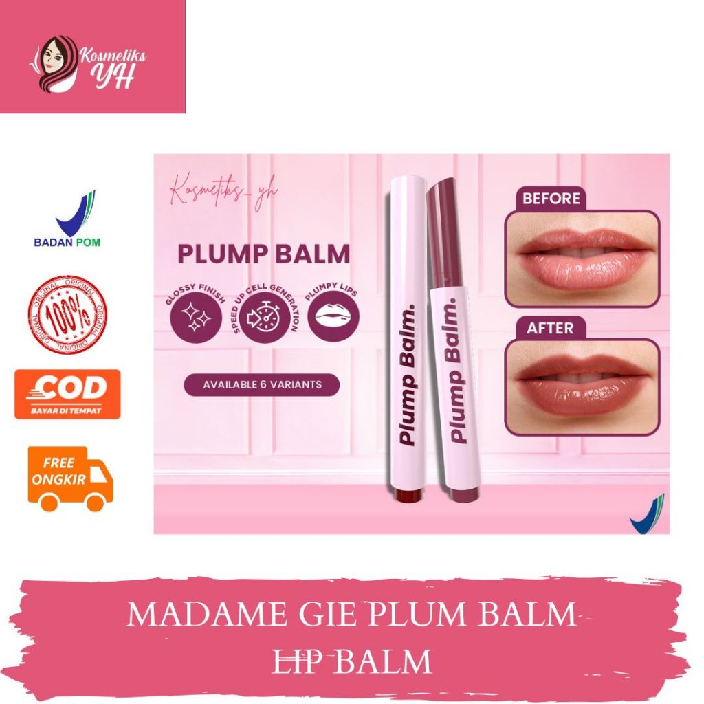 MADAME GIE PLUMP BALM ATAU LIP BALM MADAME GIE DAN MADAME GIE LIP BALM