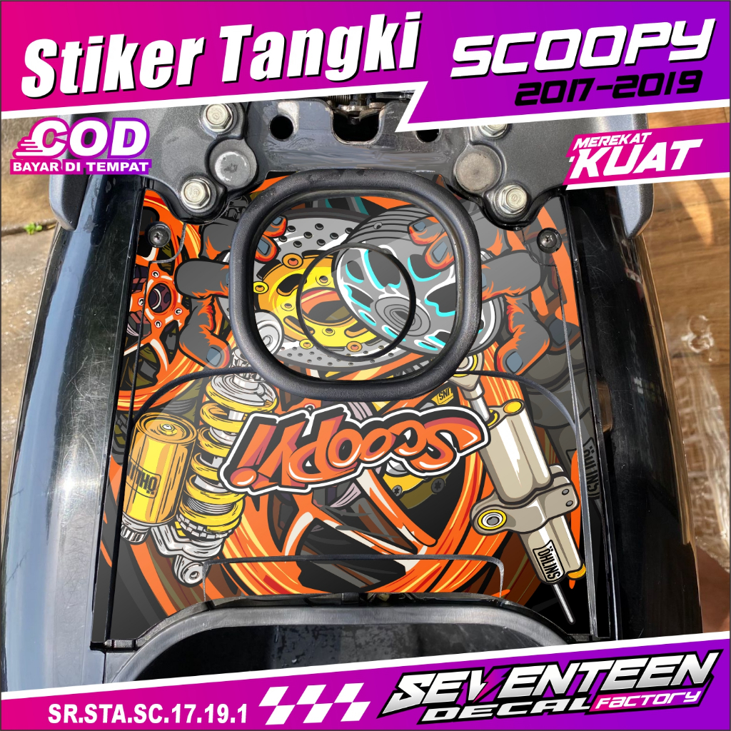 (COD) Stiker Tangki SCOOPY 2017-2019 Stiker Tangki bensin SCOOPY FI NEW