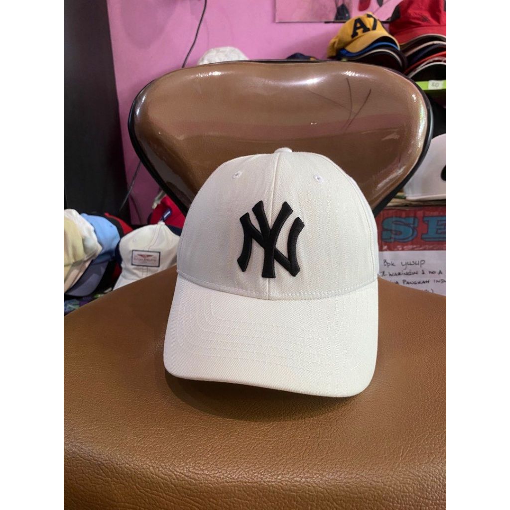 Topi MLB NY original putih big logo