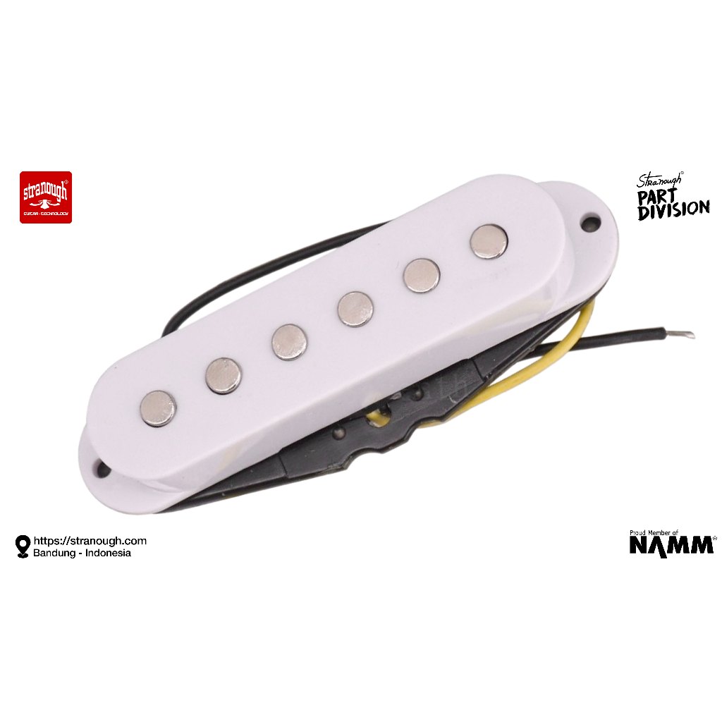 Single Coil Alnico V Pickup (Front) White
