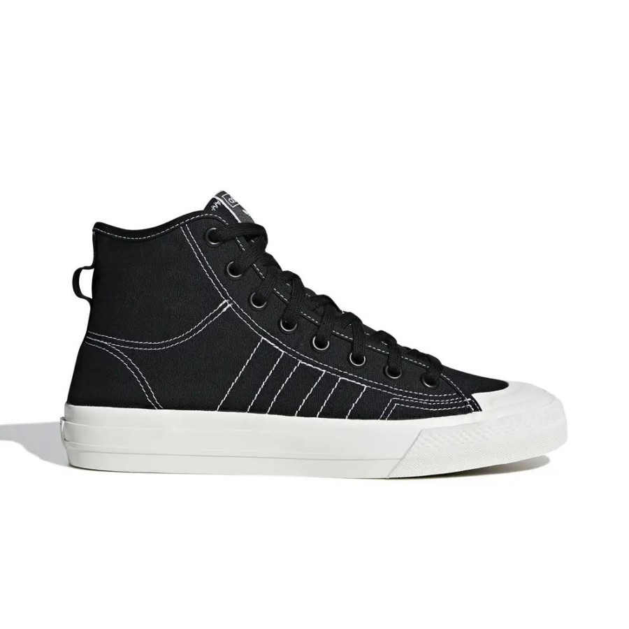Sepatu Sneaker Pria Adidas Nizza RF Hi Core Black - F34057