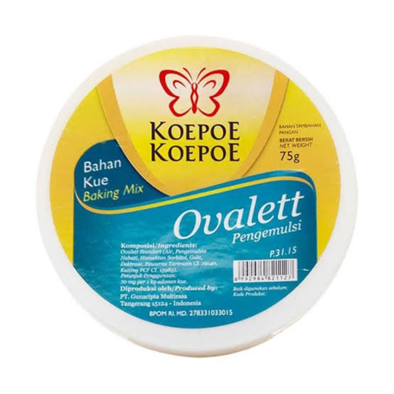 

Ovalet Merk Koepoe Koepoe 75gr / Perisa Makanan