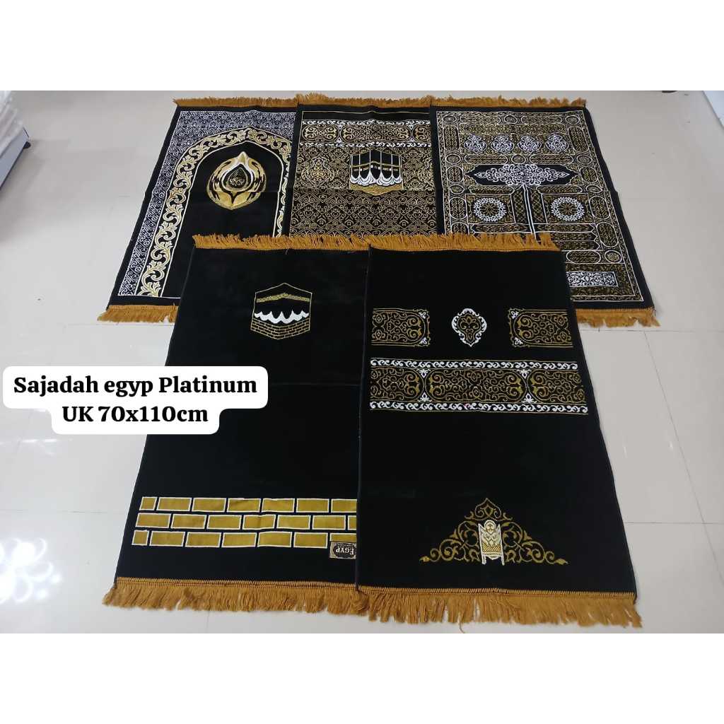 Sajadah Premium EGYP Turkey Turki Tebal Kiswa / Pintu Kabah / Hajar Aswad / Kabah