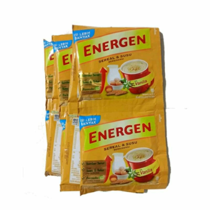 

Energen Sereal vanila All Varian harga ecer 1 pcs minuman sachet kacang hijau cokelat kurma jahe Susu champion 30gr