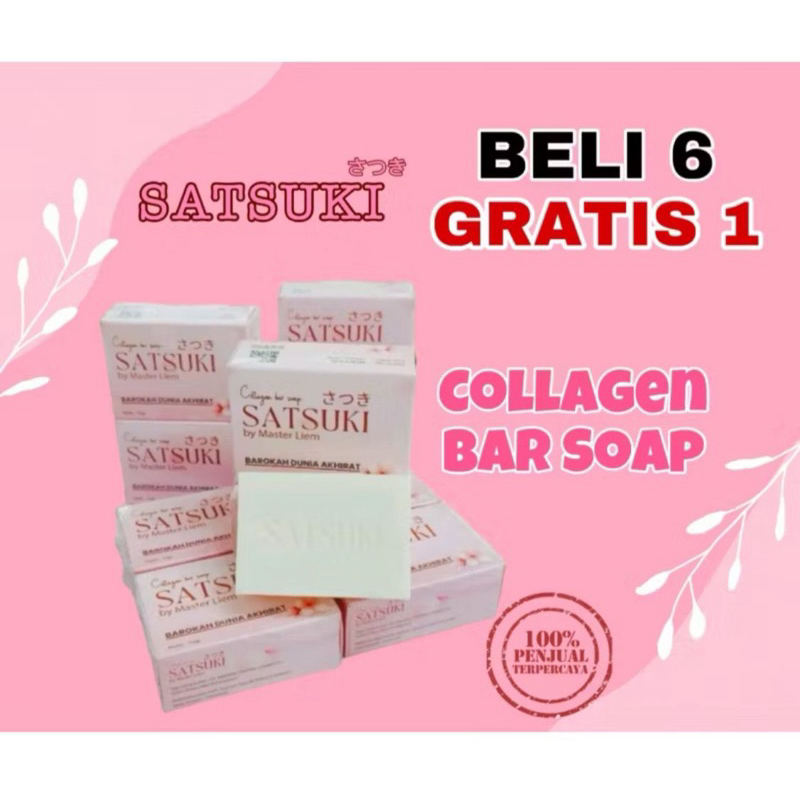 Satsuki Collagen Bar Soap-Beli 6 gratis 1