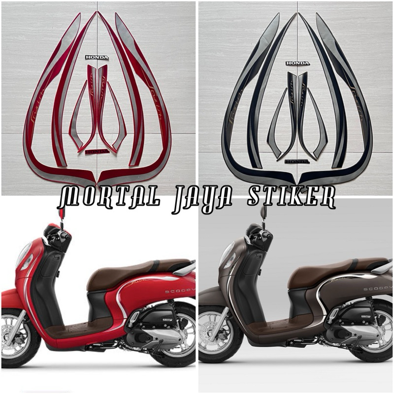 STIKER STRIPING LIS LES BODY MOTOR SCOOPY STYLISH 2022