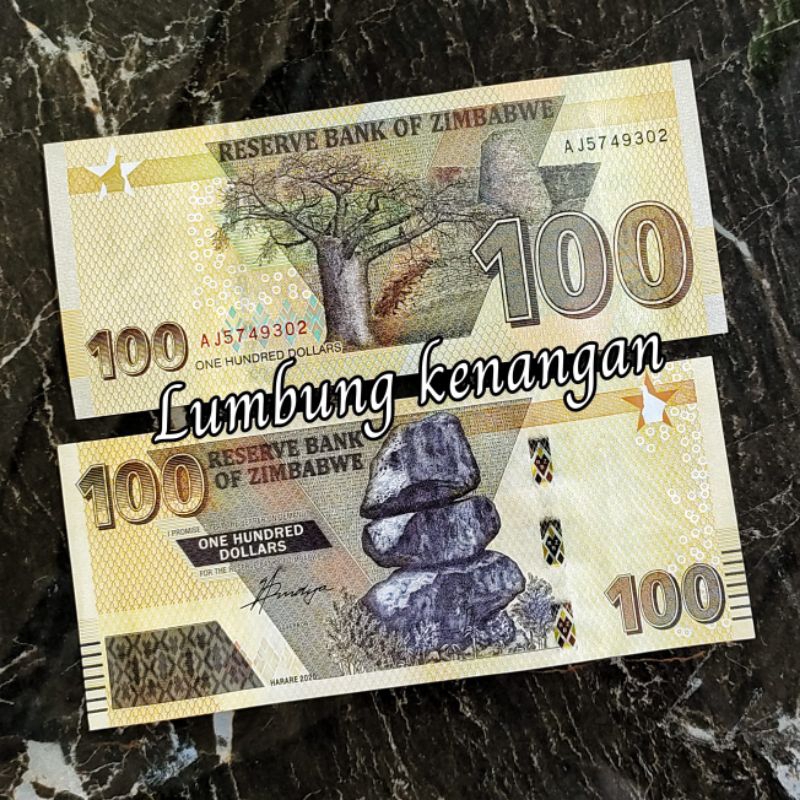 uang asing 100 Dollars Zimbabwe