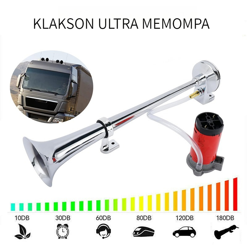 Klakson 43cm 12v/24v Motor Generator Klakson Bus Truk Kontainer
