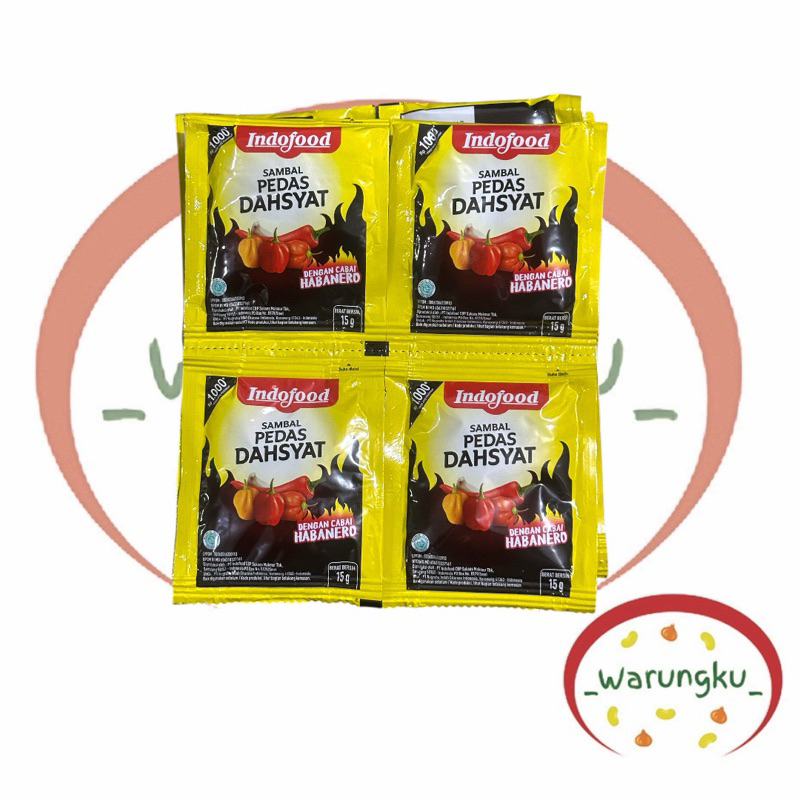 

[RENCENG] Sambal Indofood PEDAS DAHSYAT isi 10pcs x 15gr
