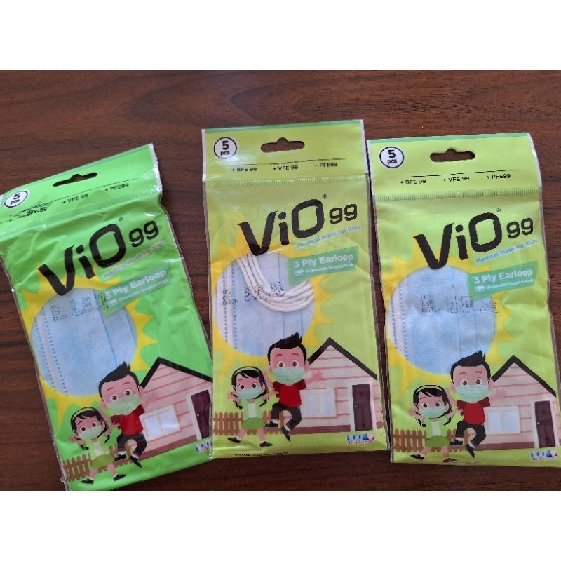 Masker Vio 99 kids (Medical Mask) 3PLY/Masker Anak 3Ply