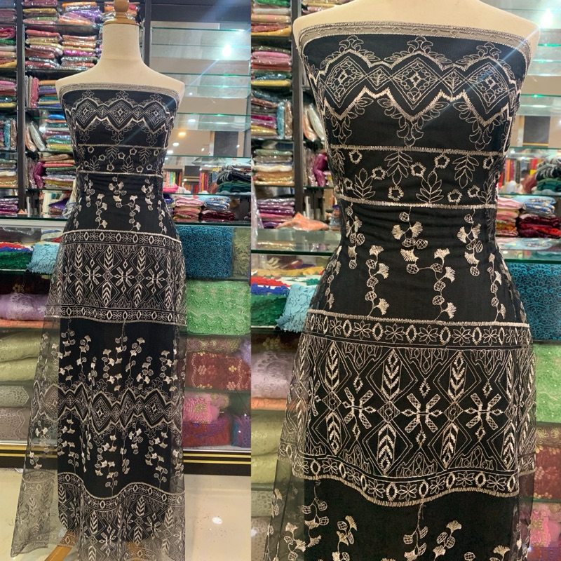 Bahan Kain Tille Etnik Bordir/Bahan tulle etnik new arrivals