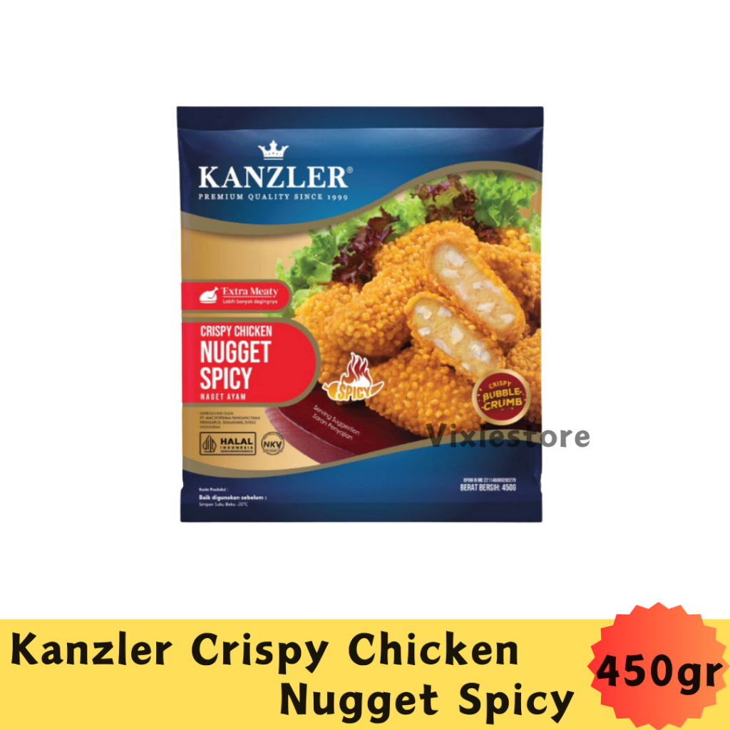 

Kanzler Crispy Chicken Nugget Spicy 450gr - Naget Ayam Krispi Hot Pedas