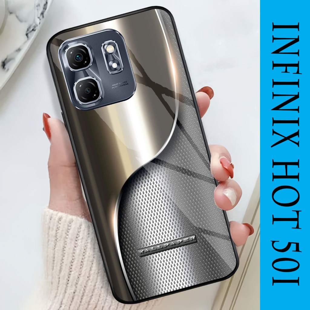 Softcase Glossy Glass Infinix Hot 50i Terbaru [GSC4 ] Casing Handphone Infinix Hot 50i - Pelindung H