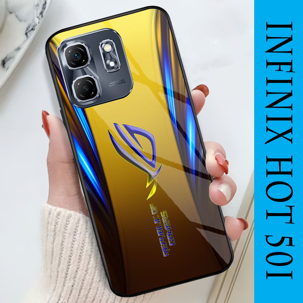 Softcase Glossy Glass Infinix Hot 50i Terbaru [GSC9 ] Casing Handphone Infinix Hot 50i - Pelindung H