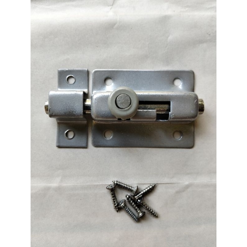 Grendel pintu slot pintu  2 inch silver  model per tebal slot jendela slot pintu 5cm slot lemari Gre