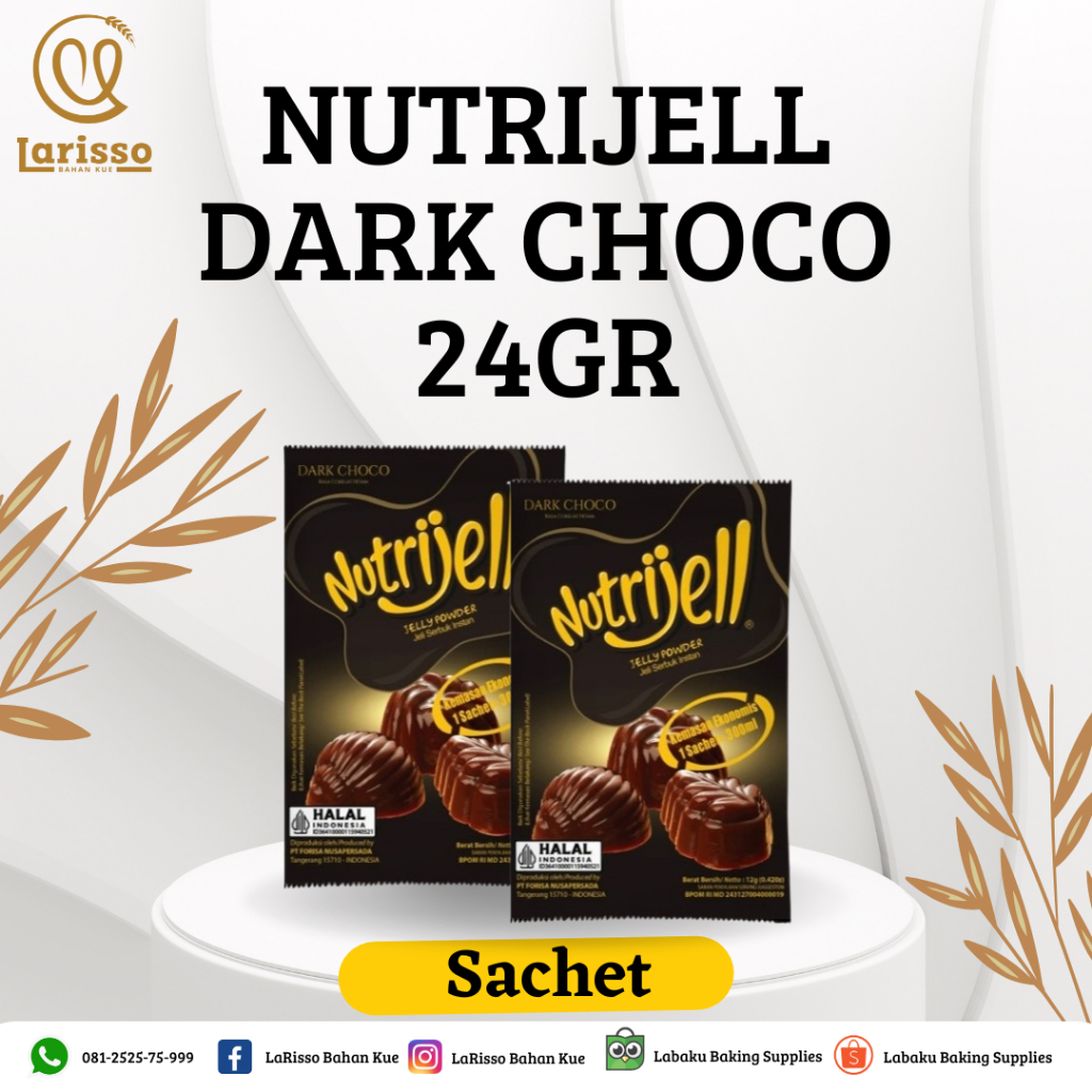 

NUTRIJELL JELLY POWDER JELLY SERBUK INSTAN RASA DARK CHOCO 24G