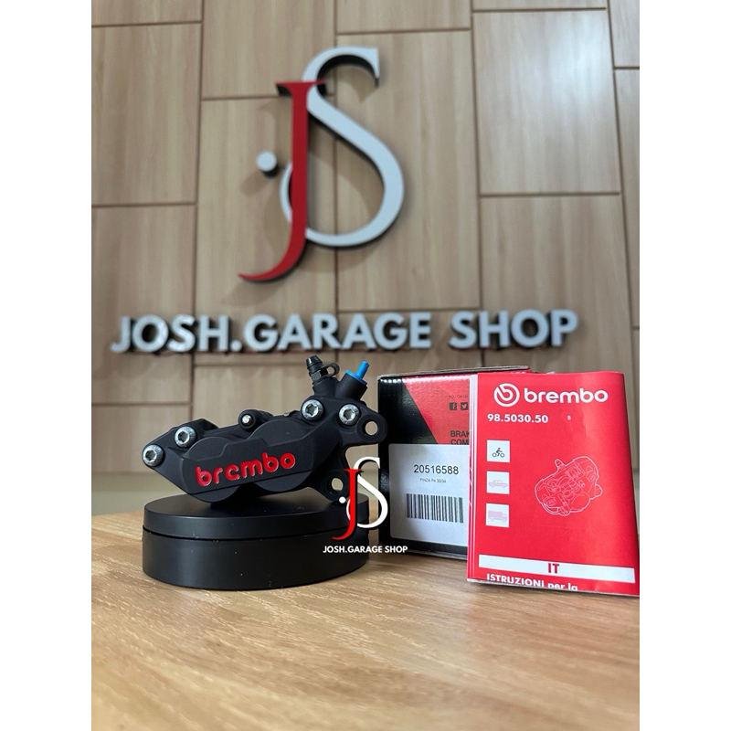 Kaliper Brembo 4P Kanan 1 Pin 30/34 mm black red logo termasuk kampas original Brembo italy