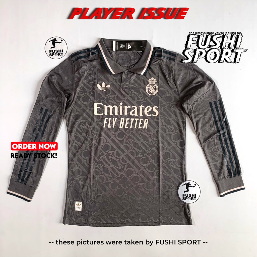 Player Issue | Jersey Baju Bola Madrid 3rd Third 2024 2025 Lengan Panjang Long Sleeve Heat Rdy NEW