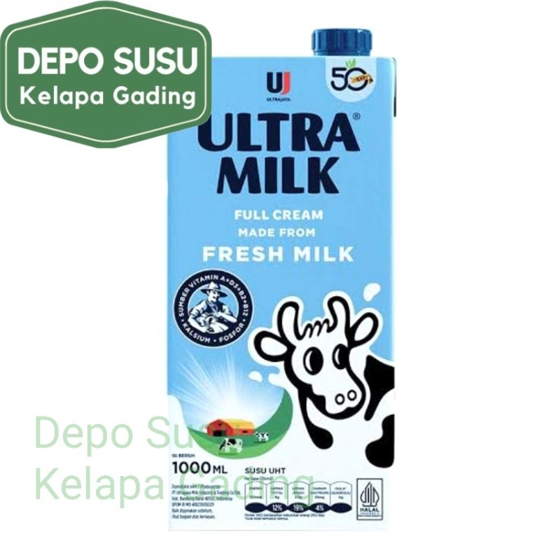 

Susu Ultra Milk 1L Full Cream / Chocolate / Low Fat | Fullcream UHT Rasa Coklat Rendah Lemak Source of Calcium Fresh Milk 1000ml 1 Liter 1000 ml | Ultramilk Jaya Ultrajaya