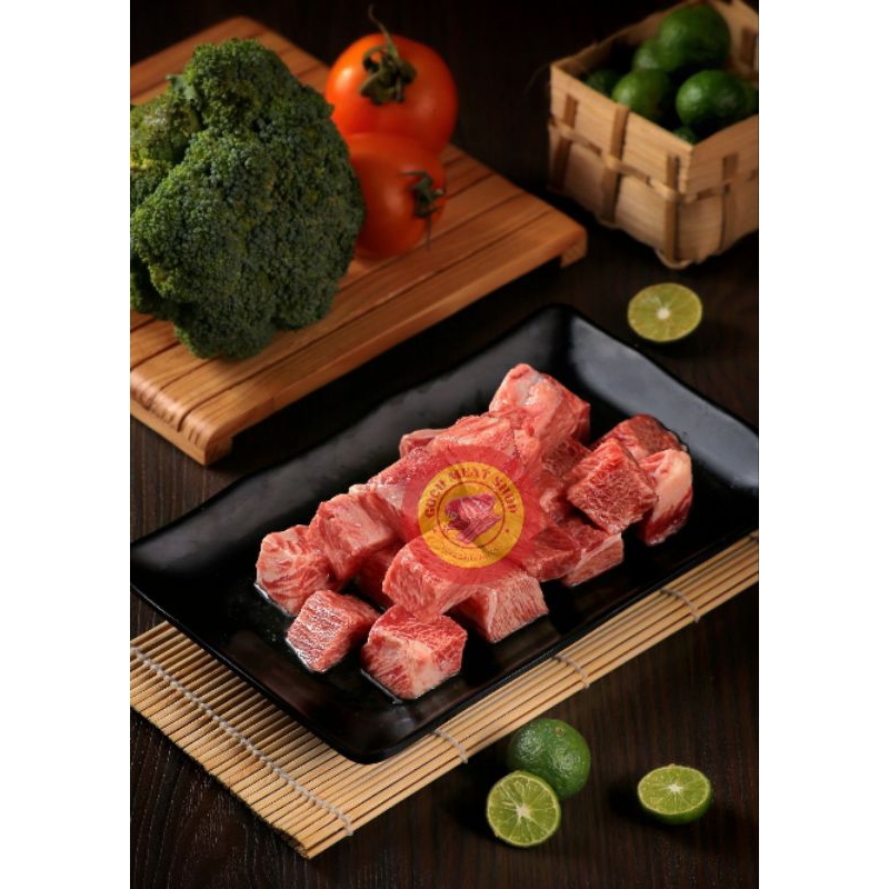 

Daging Sapi AUS Beef Meltique Wagyu Saikoro Cube 100% HALAL 500 gr All You Can Eat ayce Bogor