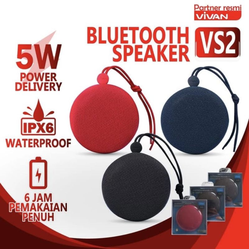 ✅ Speaker Bluetooth Vivan VS2 Waterproof