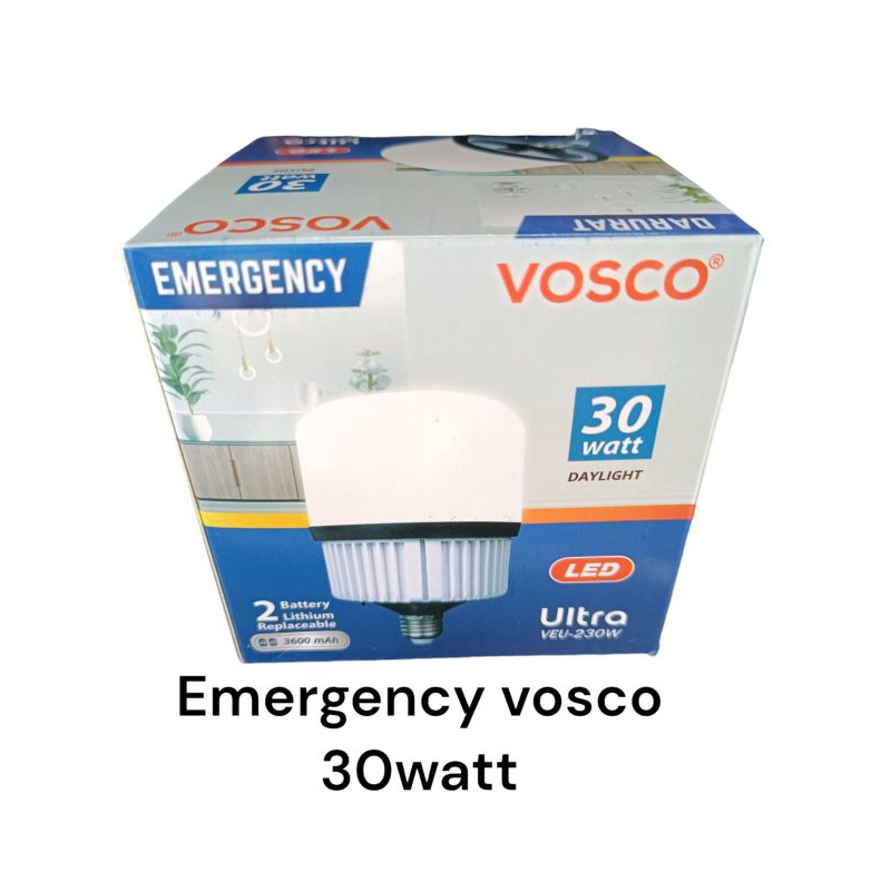 Lampu emergency Vosco 30watt lampu ac/dc vosco
