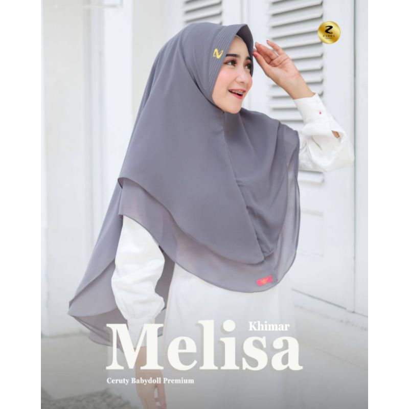 MELISA hijab instan syar'i byzahrahijab - khimar syar'i bahan ceruty hijab pad instan COD