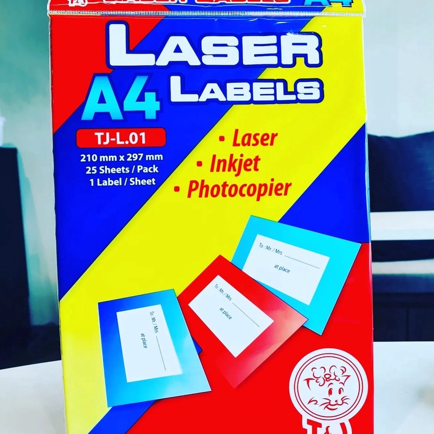 

HJ6 TJ Labels LABEL TJ LASER A4 L1 25 SHEETS