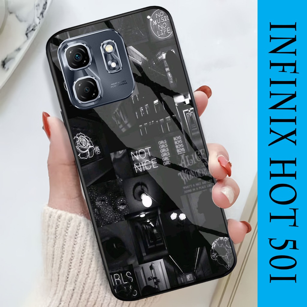 Softcase Glossy Glass Infinix Hot 50i Terbaru [GSC19 ] Casing Handphone Infinix Hot 50i - Pelindung 