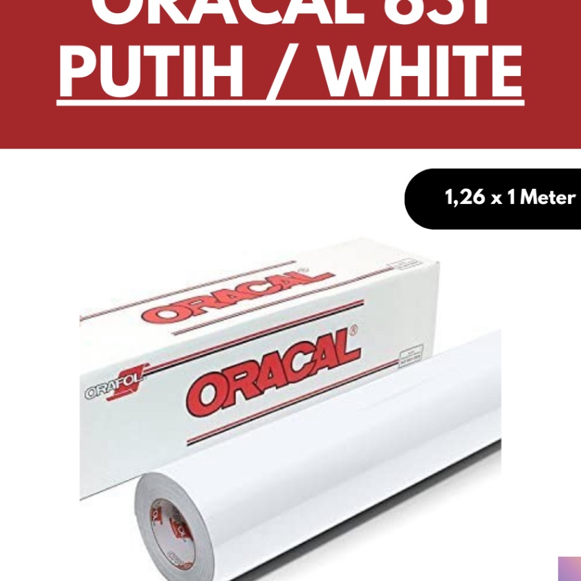 

Istimewa Sticker Oracal Putih 651 1 White Glossy Matte Doff 1 Meter Vinyl Cutting Sticker Skotlet