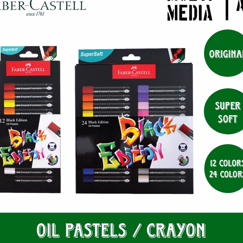 

Mega FABERCASTELL BLACK EDITION OIL PASTEL SERIES CRAYON FABER CASTELL EDISI COVER HITAM