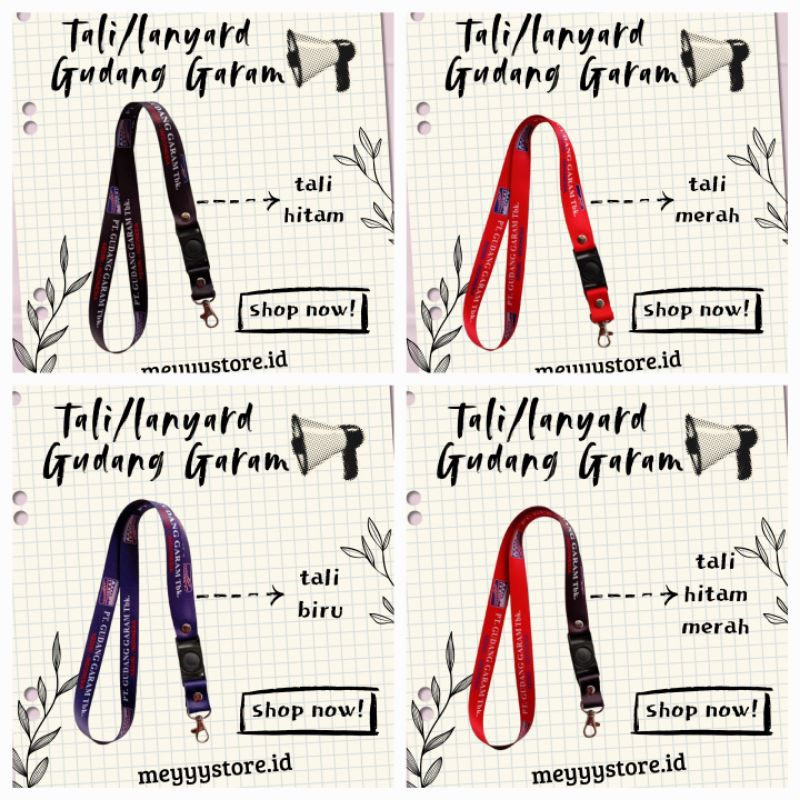 

Tali Id Card / Lanyard GUDANG GARAM [Stok Melimpah] Termurahhh!!! readyyy