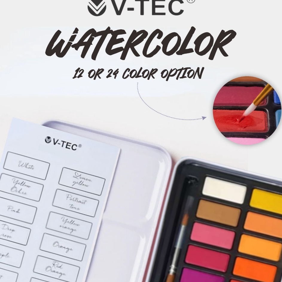 

Eksklusif Cat Air VTEC Set Watercolour Tin Case