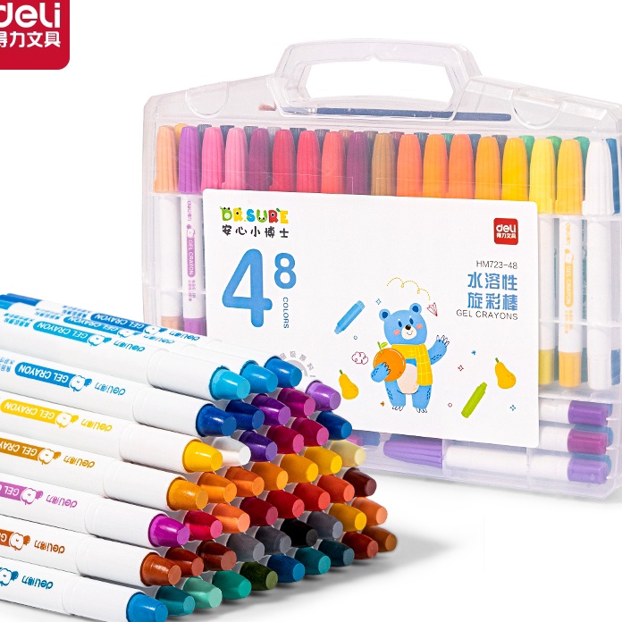 

murah Deli Genius Krayon Gel Crayon 48 warna Krayon Warna HM723