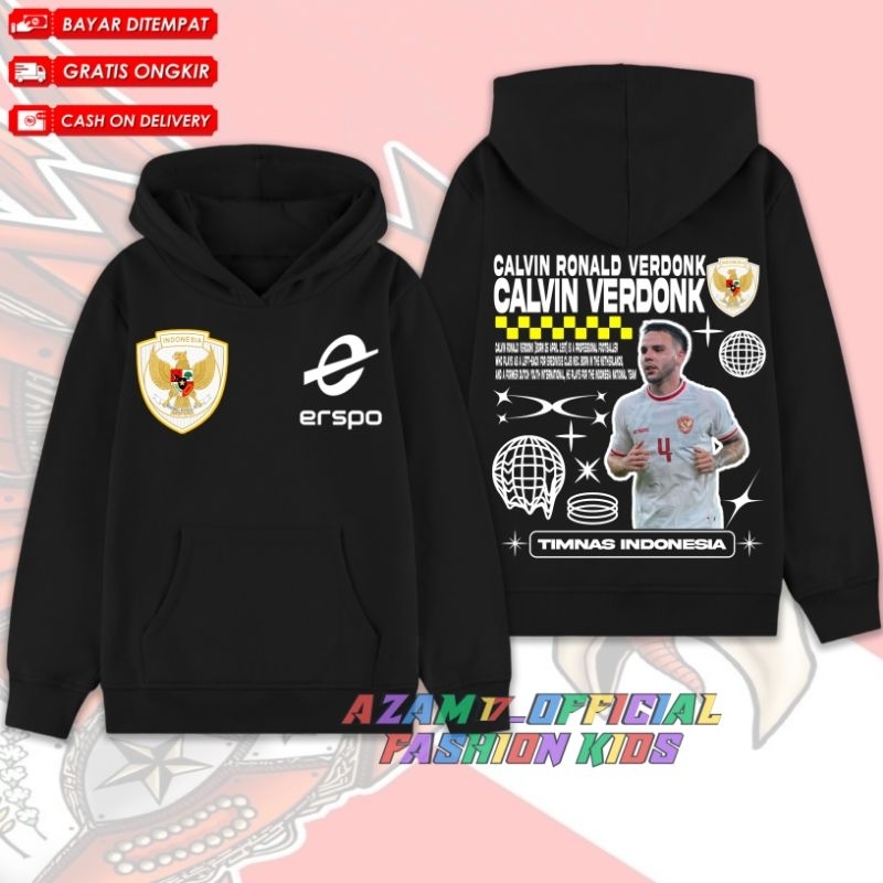 Hoodie Jaket Anak Timnas Indonesia Calvin Verdonk Free Nama / Hoodie Sweater Anak Calvin Verdonk Pem