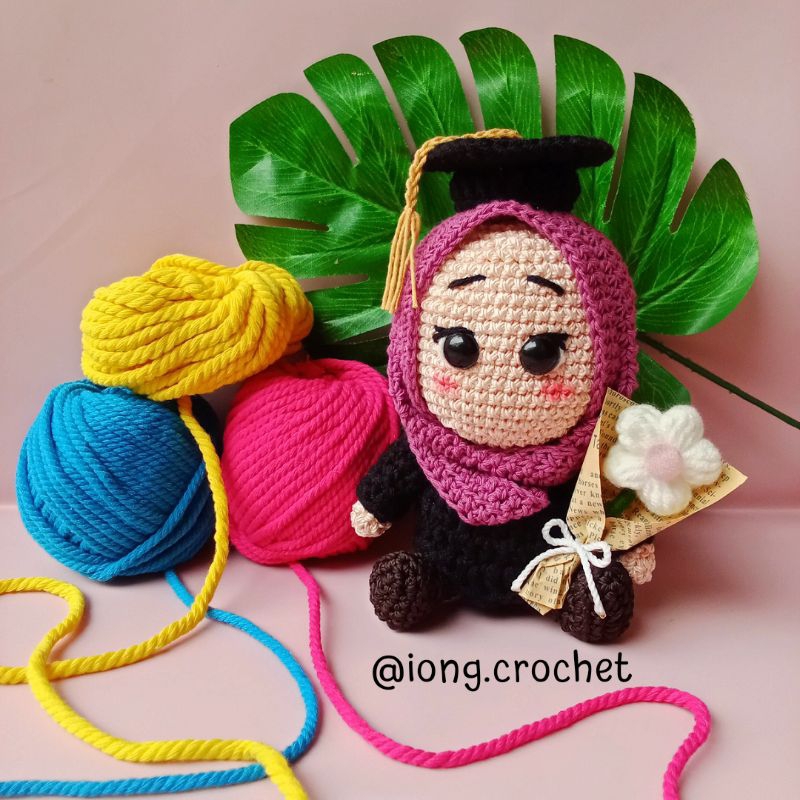 amigurumi graduation/ boneka wisuda rajut