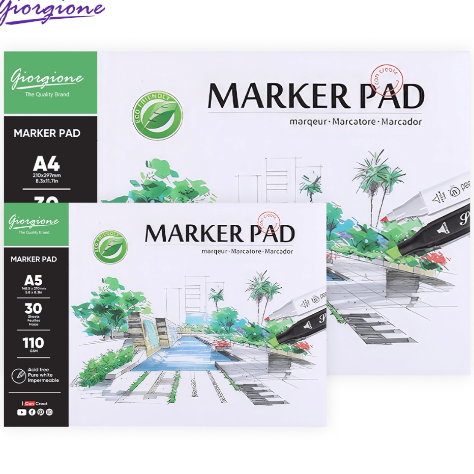 

Terbatas Giorgione Marker Drawing Book Paper A3A4A5 GMK3
