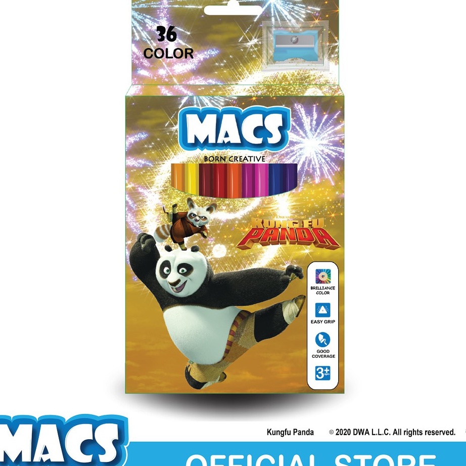 

FG2 Macs Pensil warna Kung Fu Panda Coloring Pencil 36 warna